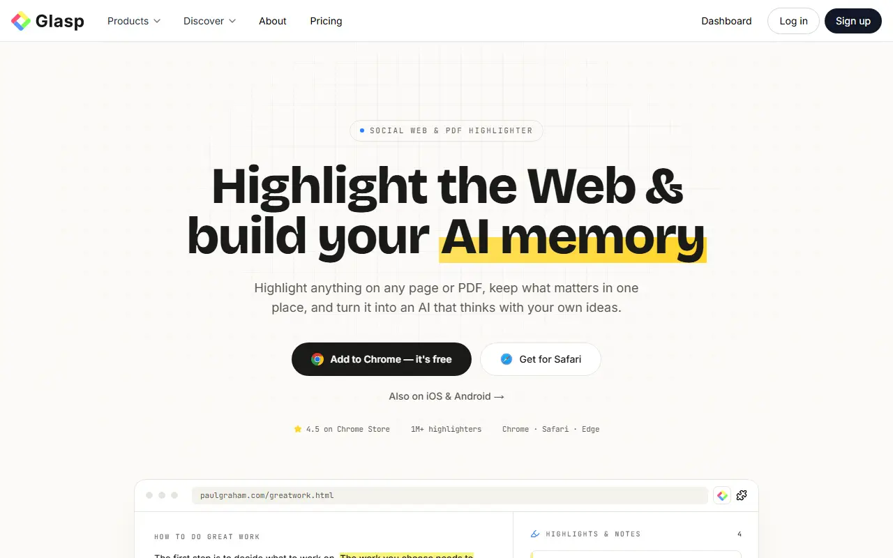 Glasp: Easily Save and Highlight Images