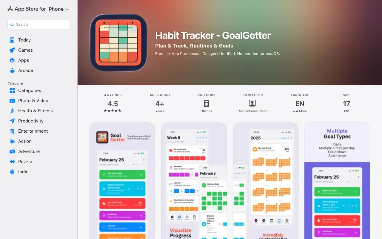 GoalGetter - Habit Tracker