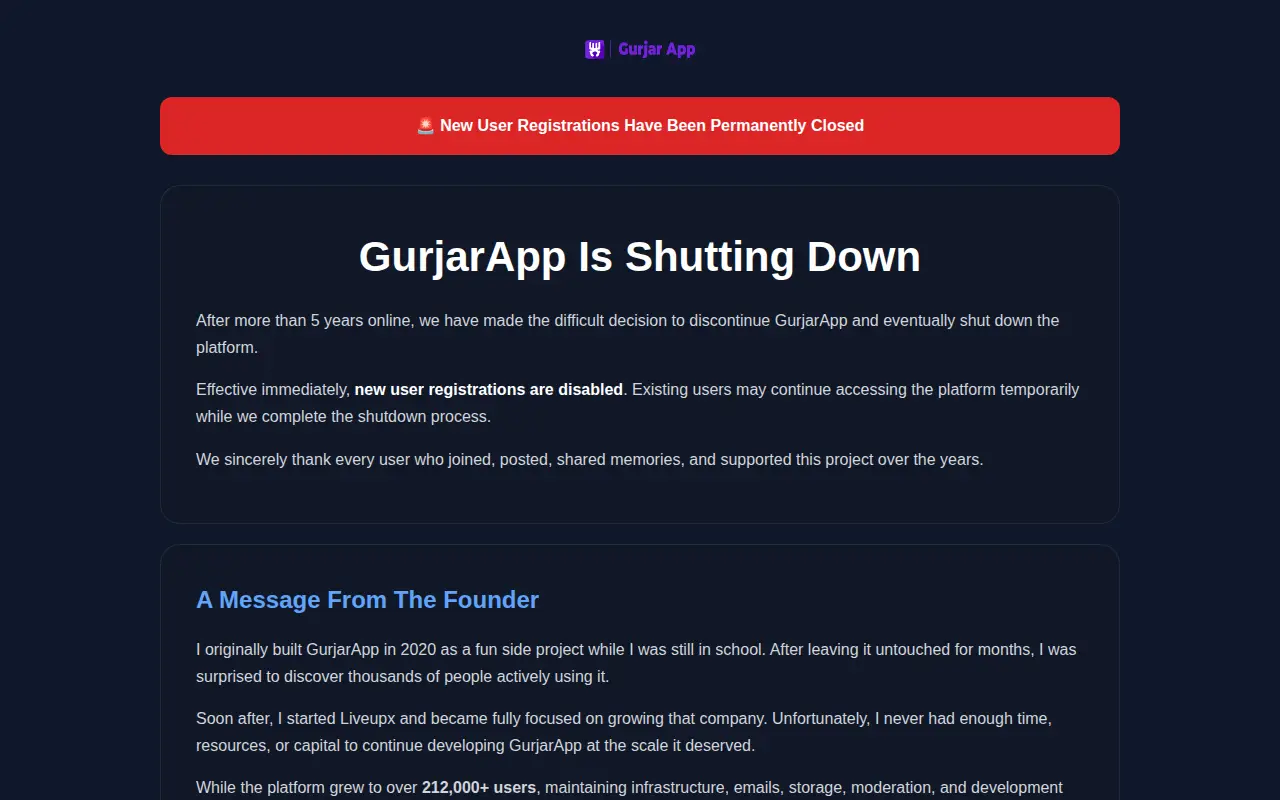 GurjarApp Social Media Platform