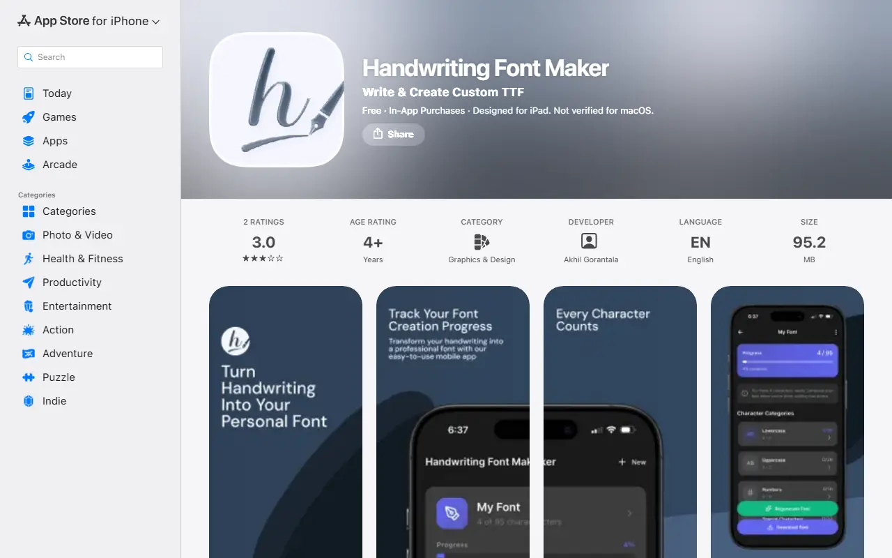 Handwriting Font Maker