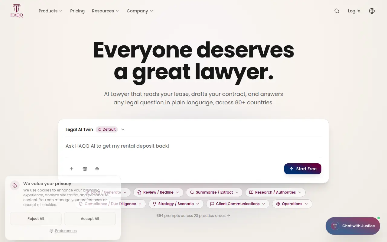 HAQQ Legal AI on Mobile
