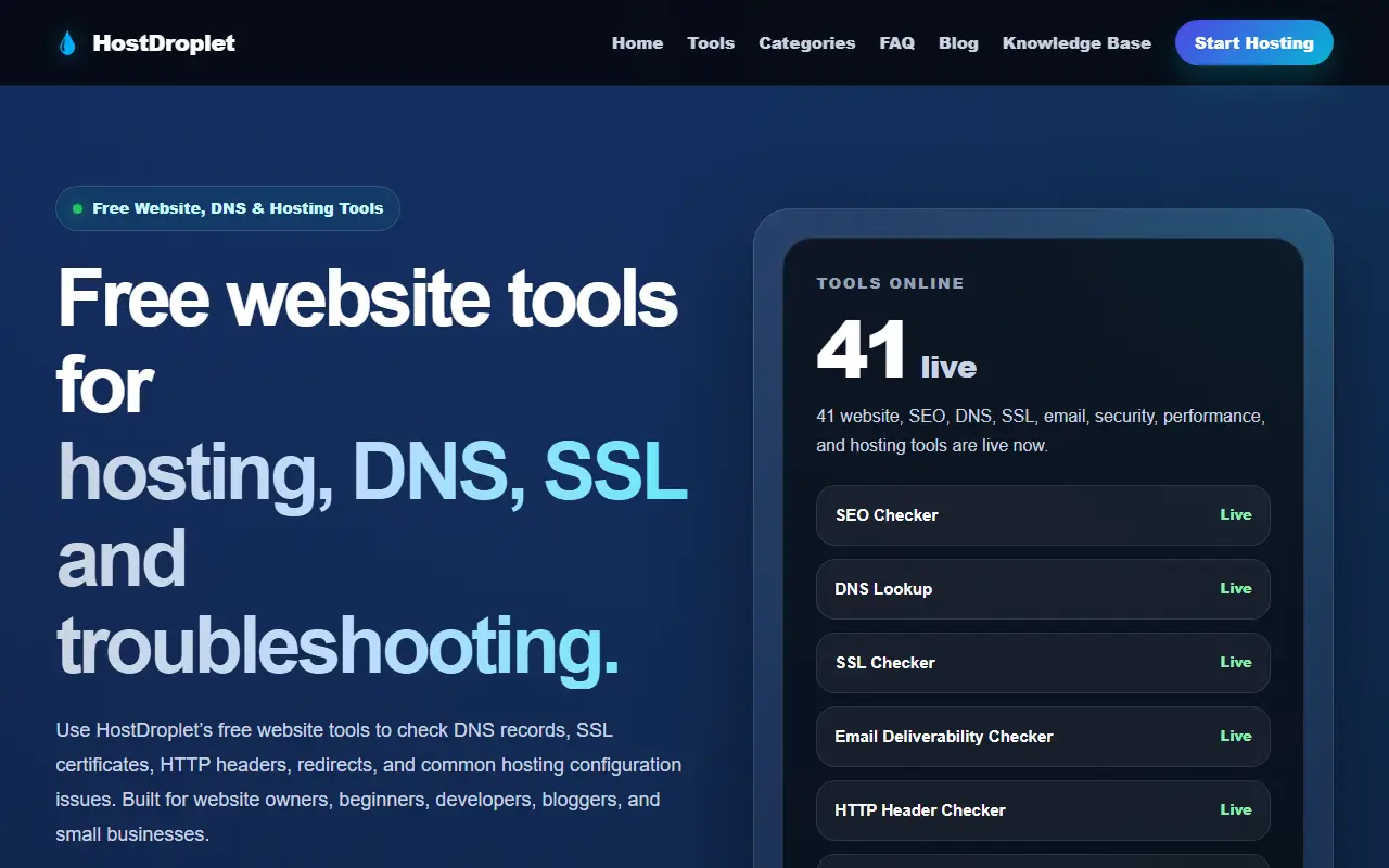 HostDroplet Tools