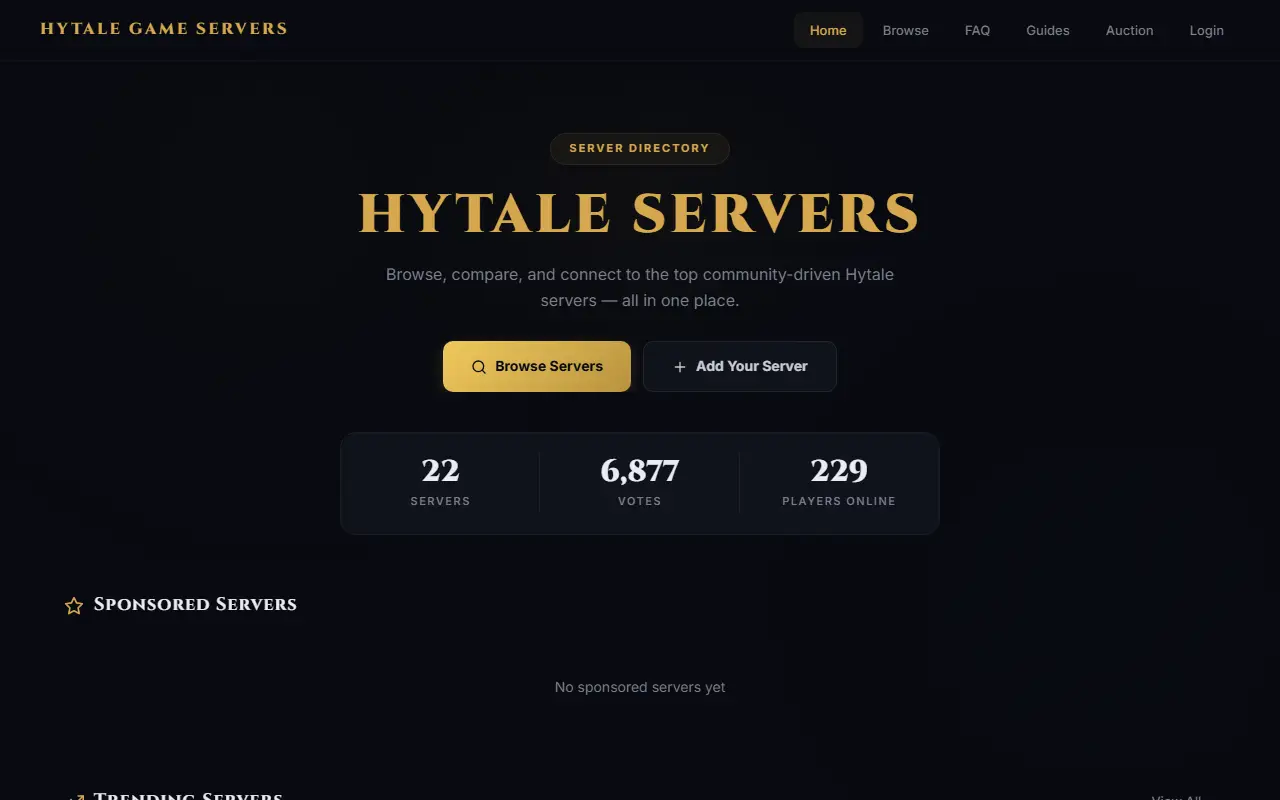 Hytale Game Servers
