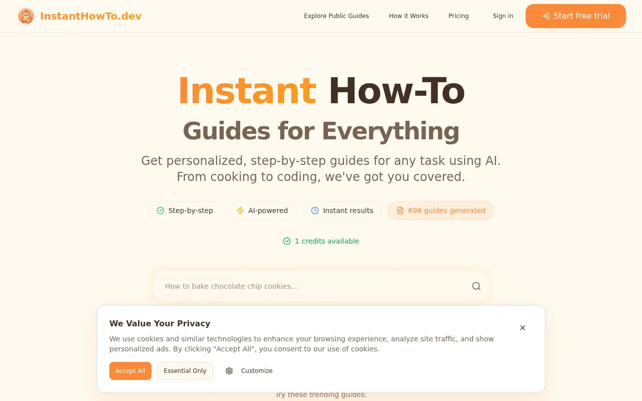 InstantHowTo.dev