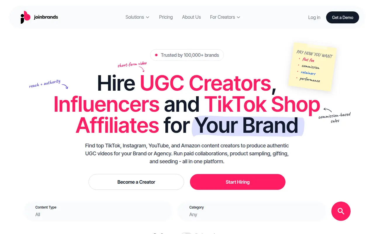 JoinBrands: Influencers & UGC Creators