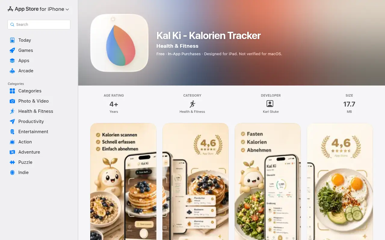 Kal Ki (German Market Calorie Tracker)