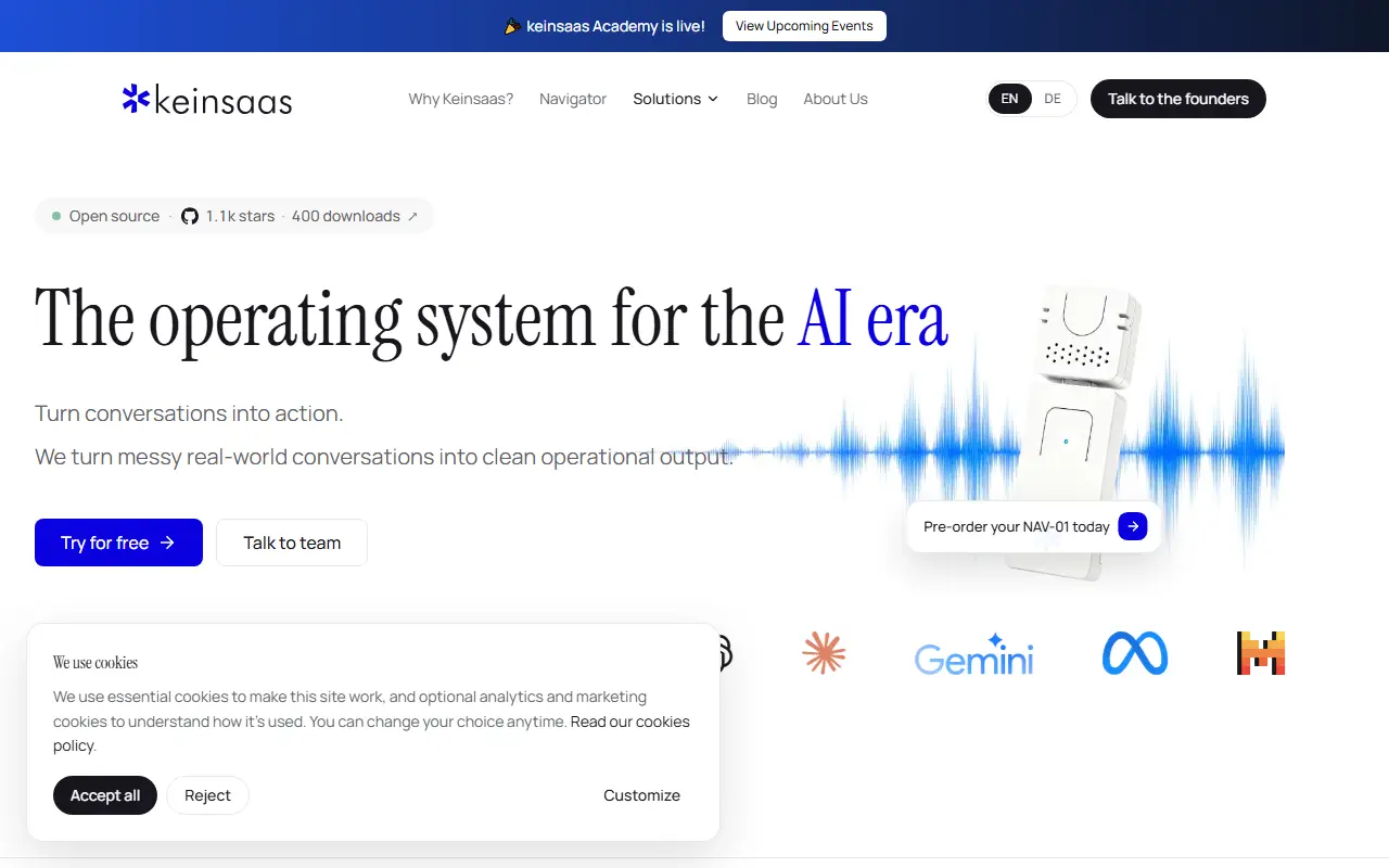 keinsaas Navigator beta