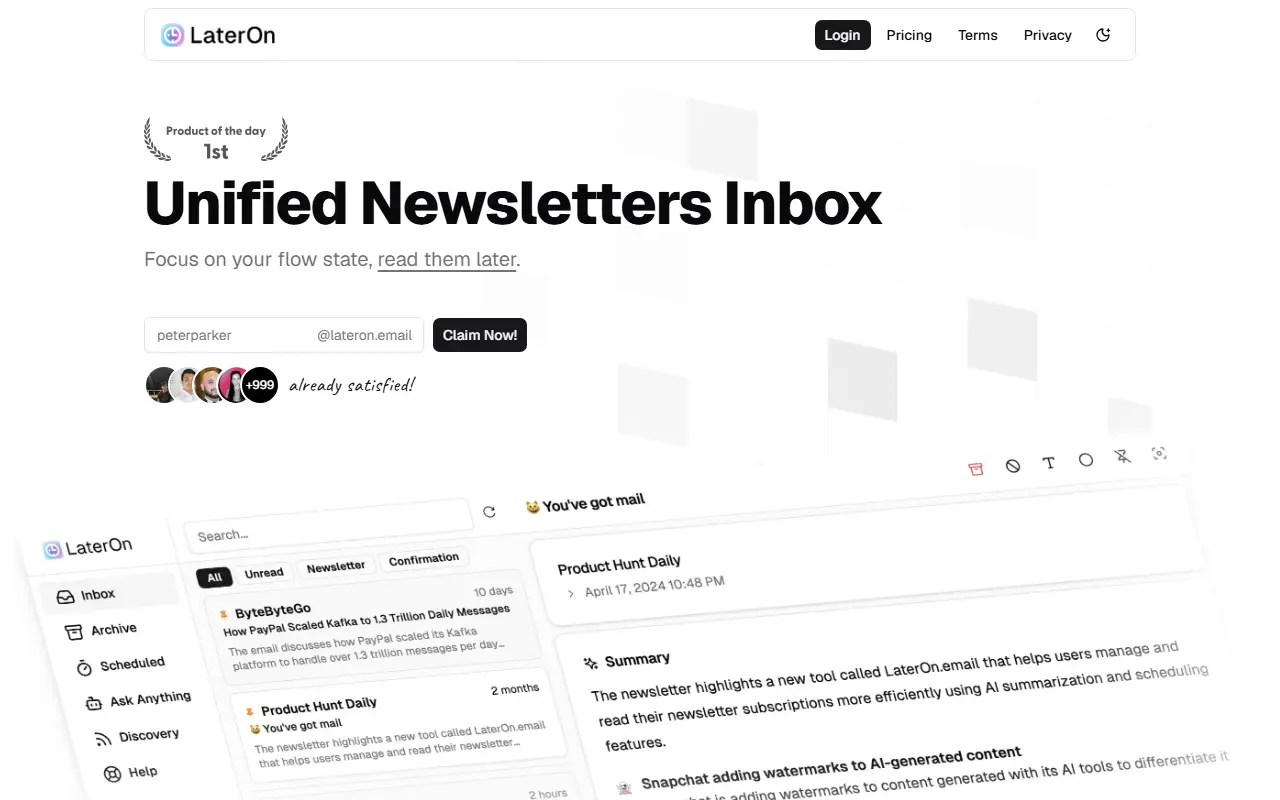 LaterOn.email