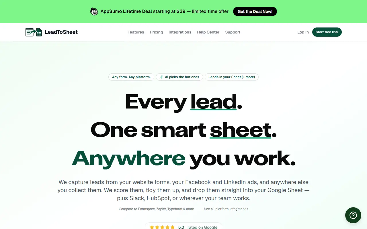 LeadToSheet