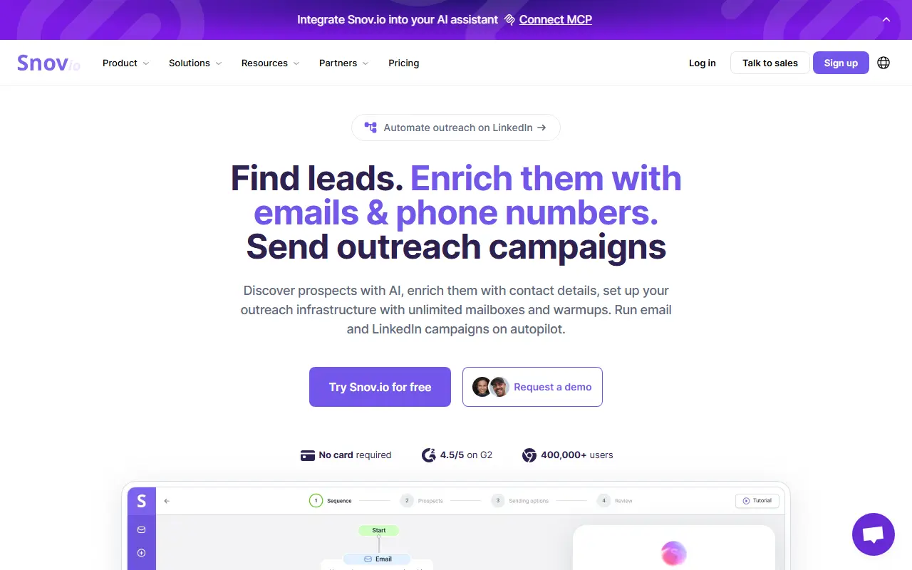 LinkedIn Automation by Snov.io