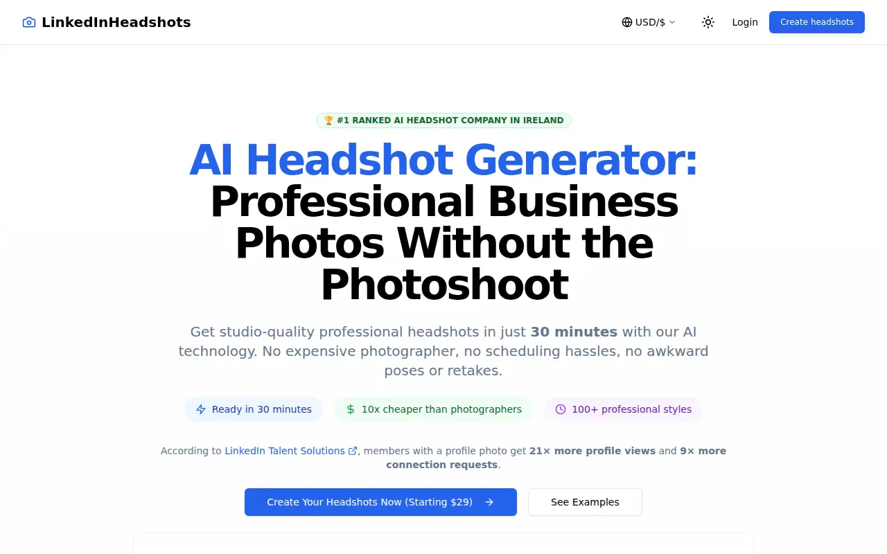 LinkedinHeadshots.ai
