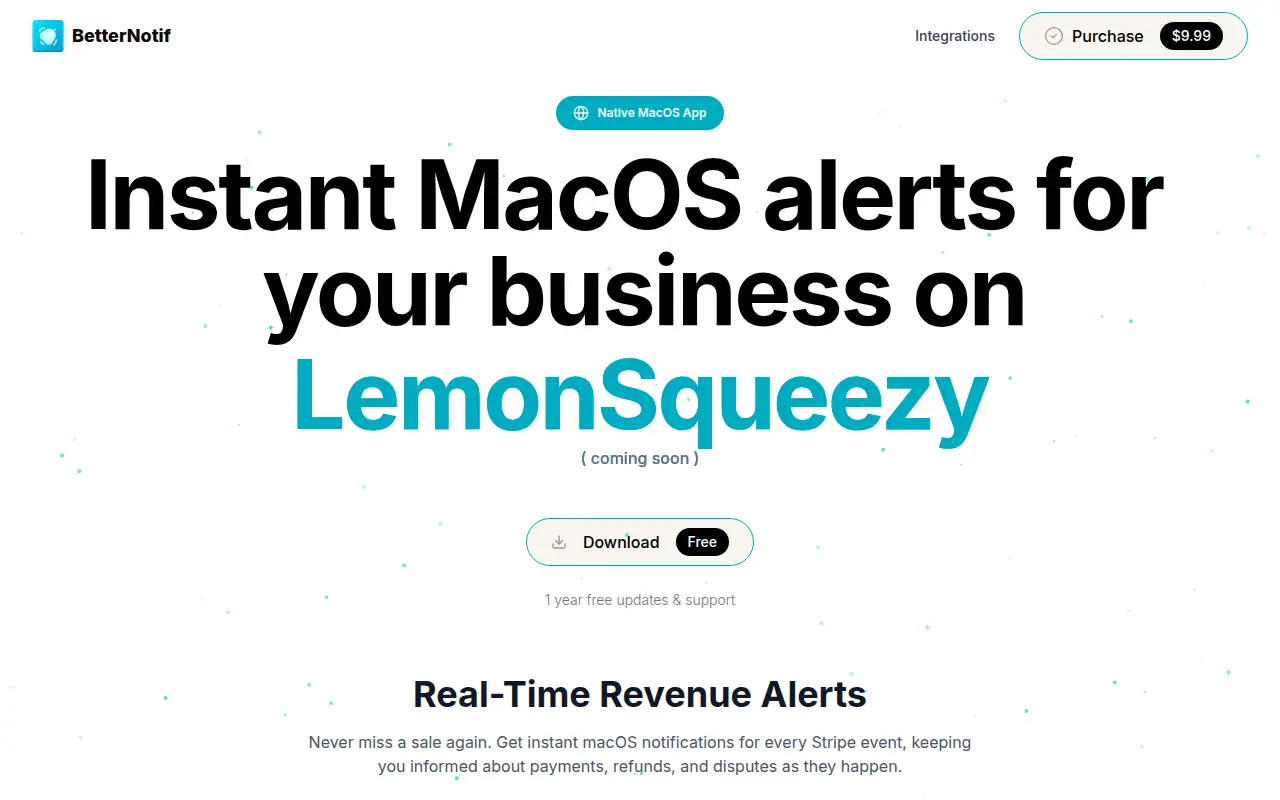 MacOS Stripe Notifications - BetterNotif