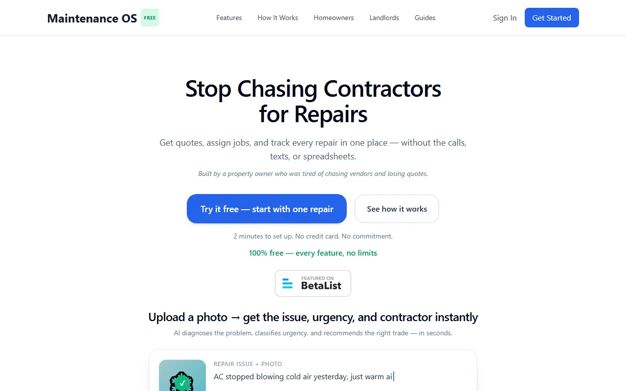 Maintenance OS