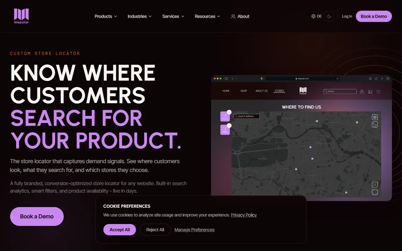 Mapular Custom Store Locator