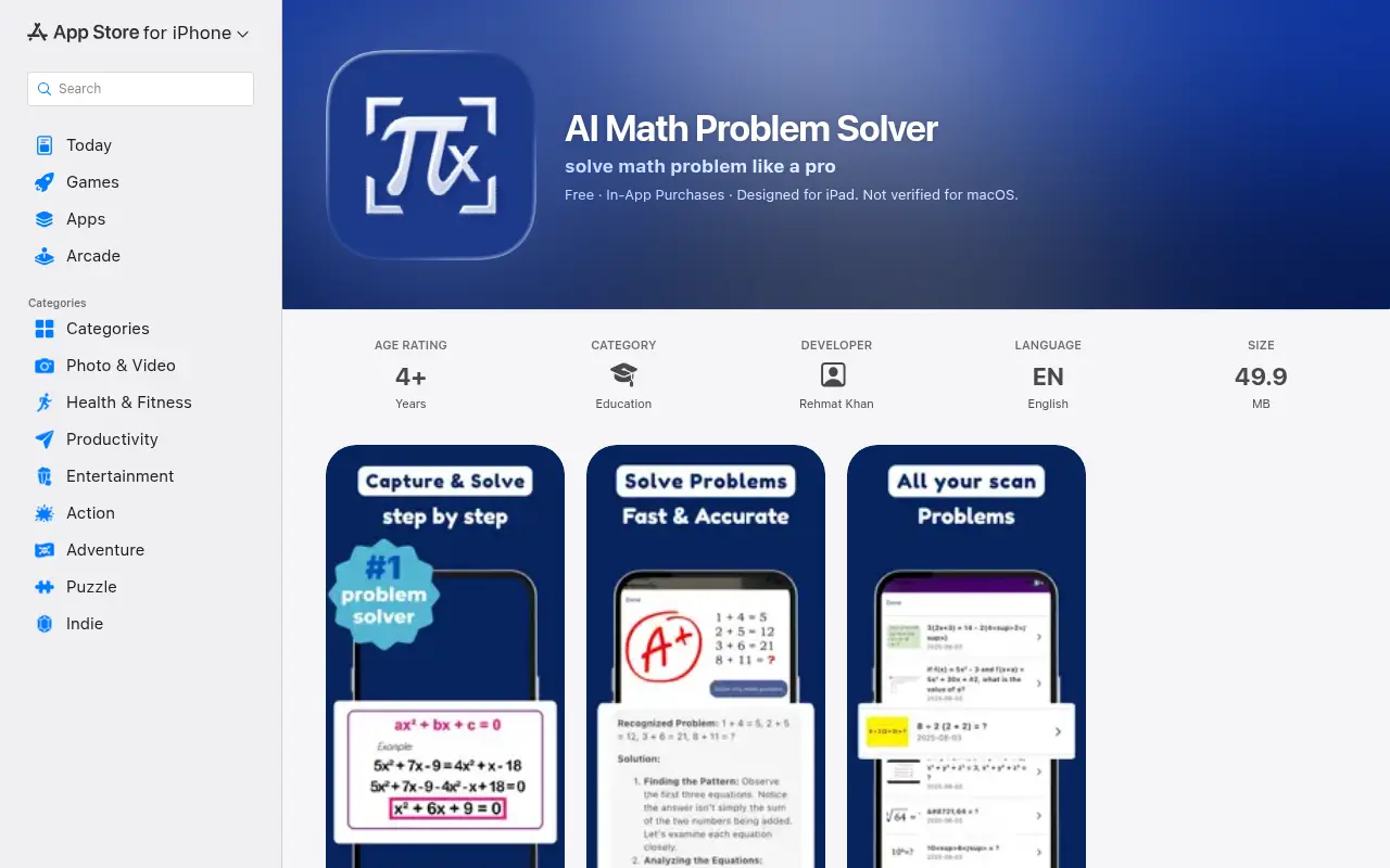 Math problem solver