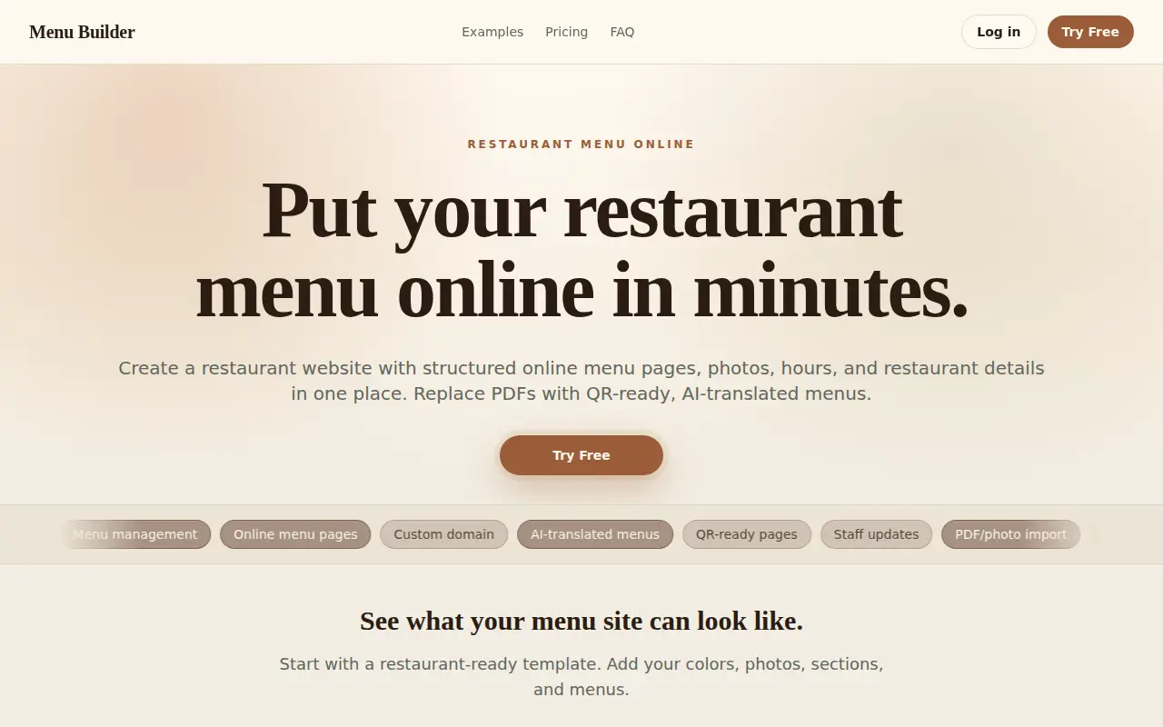 Menu Builder