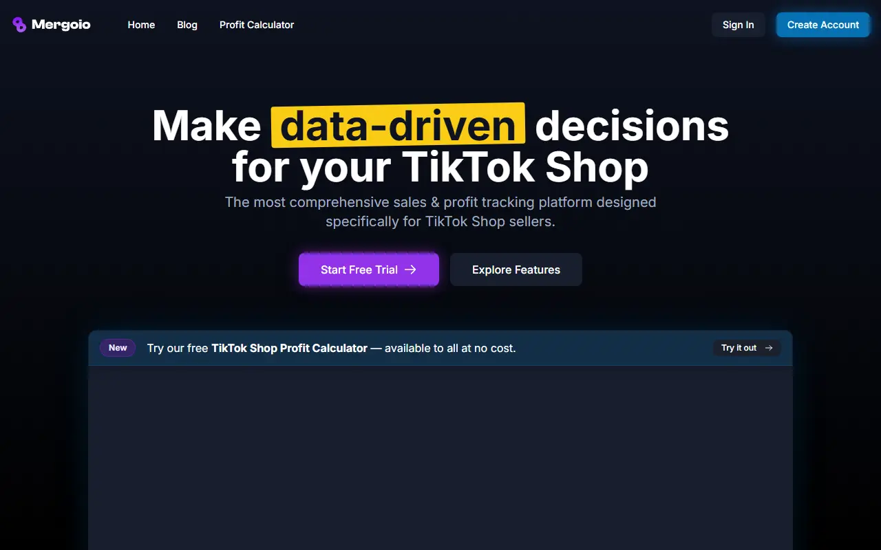 Mergoio - TikTok Shop Profit Analysis Tool