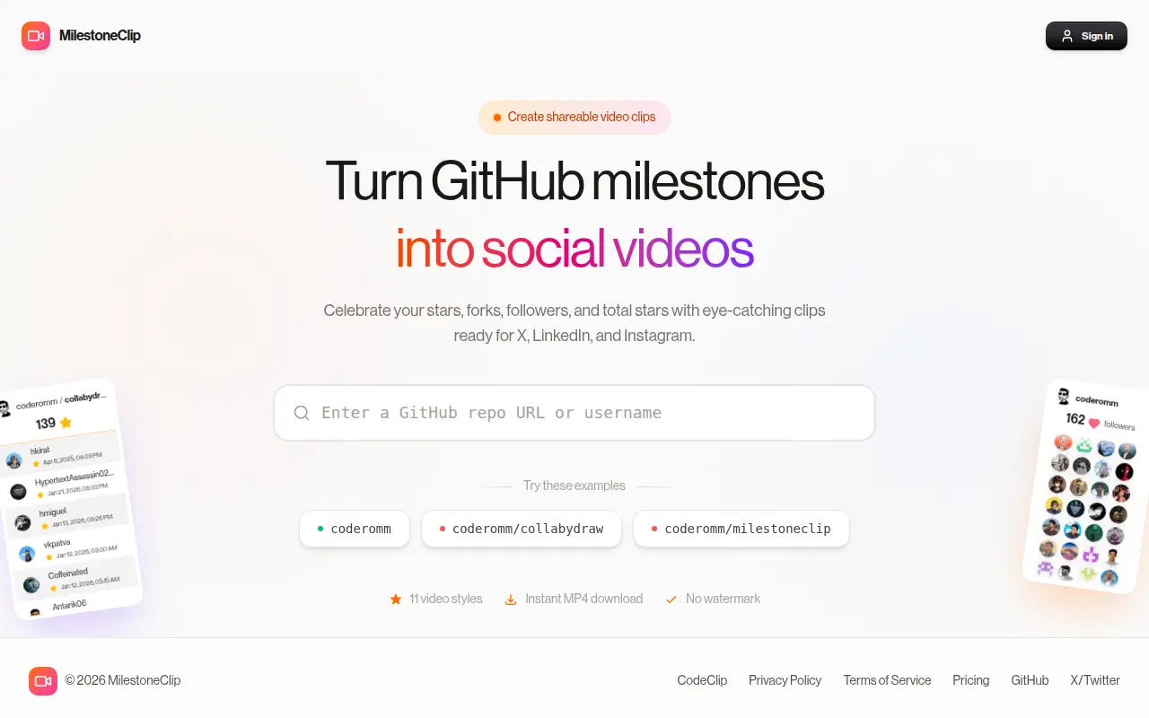 Milestone Clip