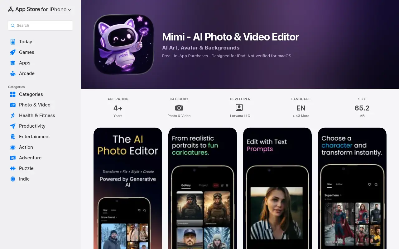 Mimi – AI Photo Editor