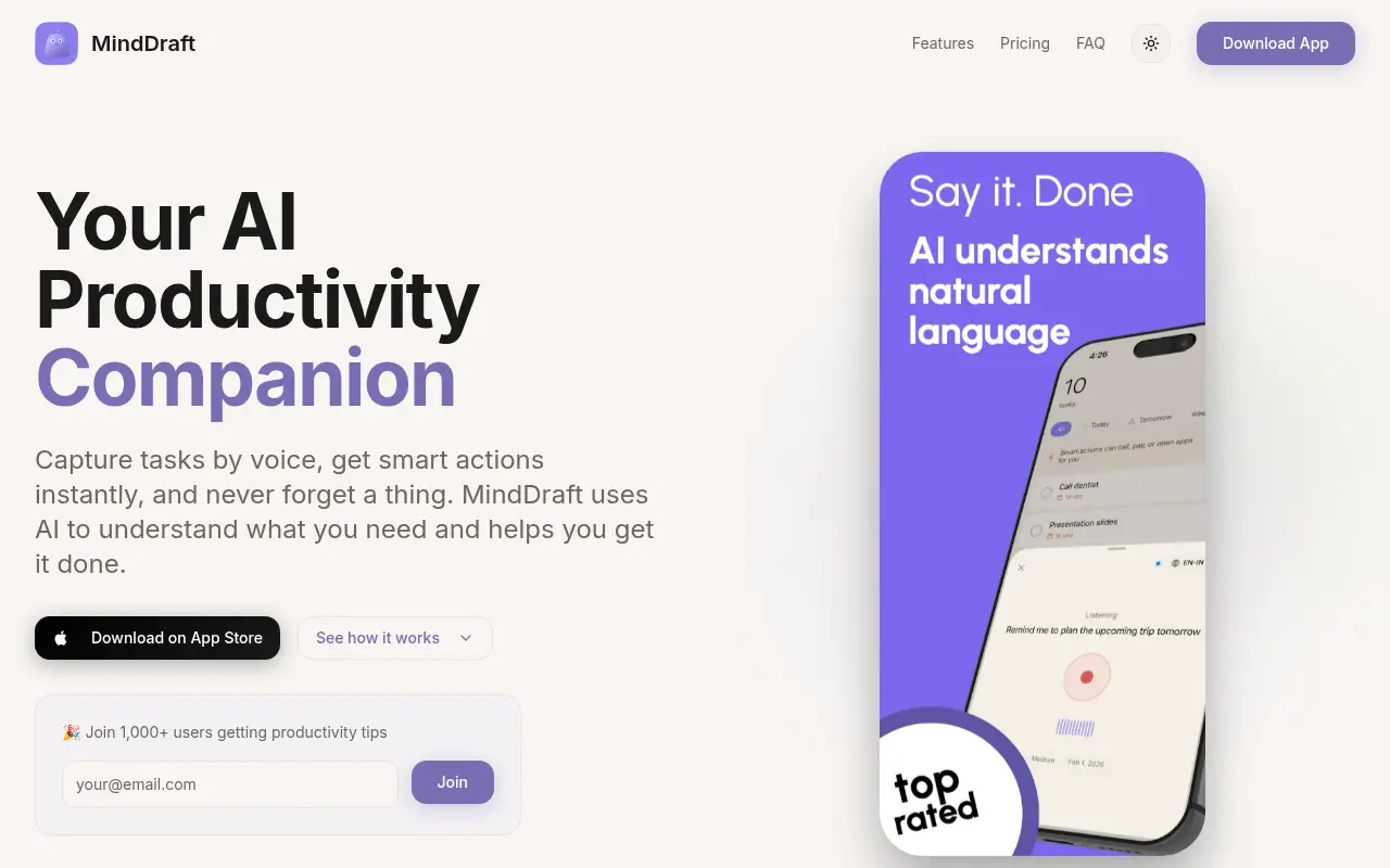 MindDraft - AI Daily Planner & To-do