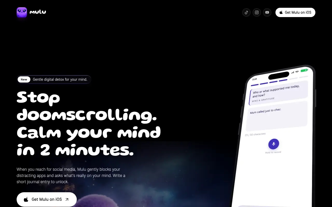 Mulu — Digital Detox Journal