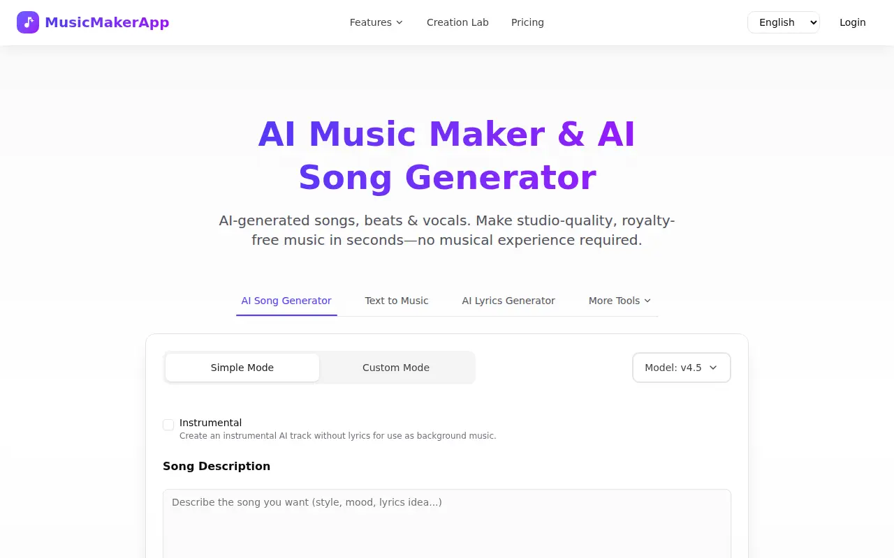MusicMakerApp | AI Music Maker & AI Song Generator