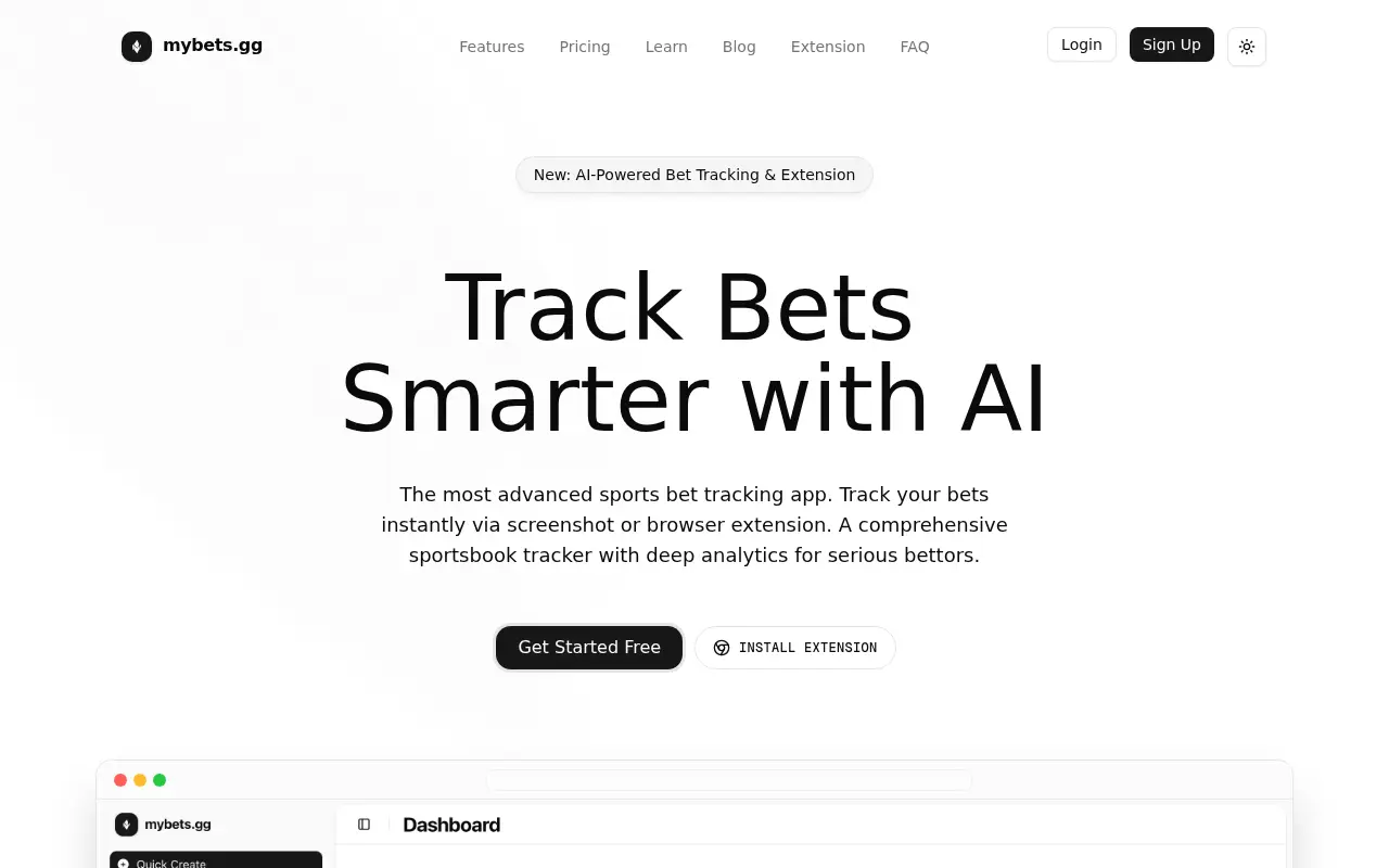 Mybets.gg - AI Powered Sports Bet Tracker