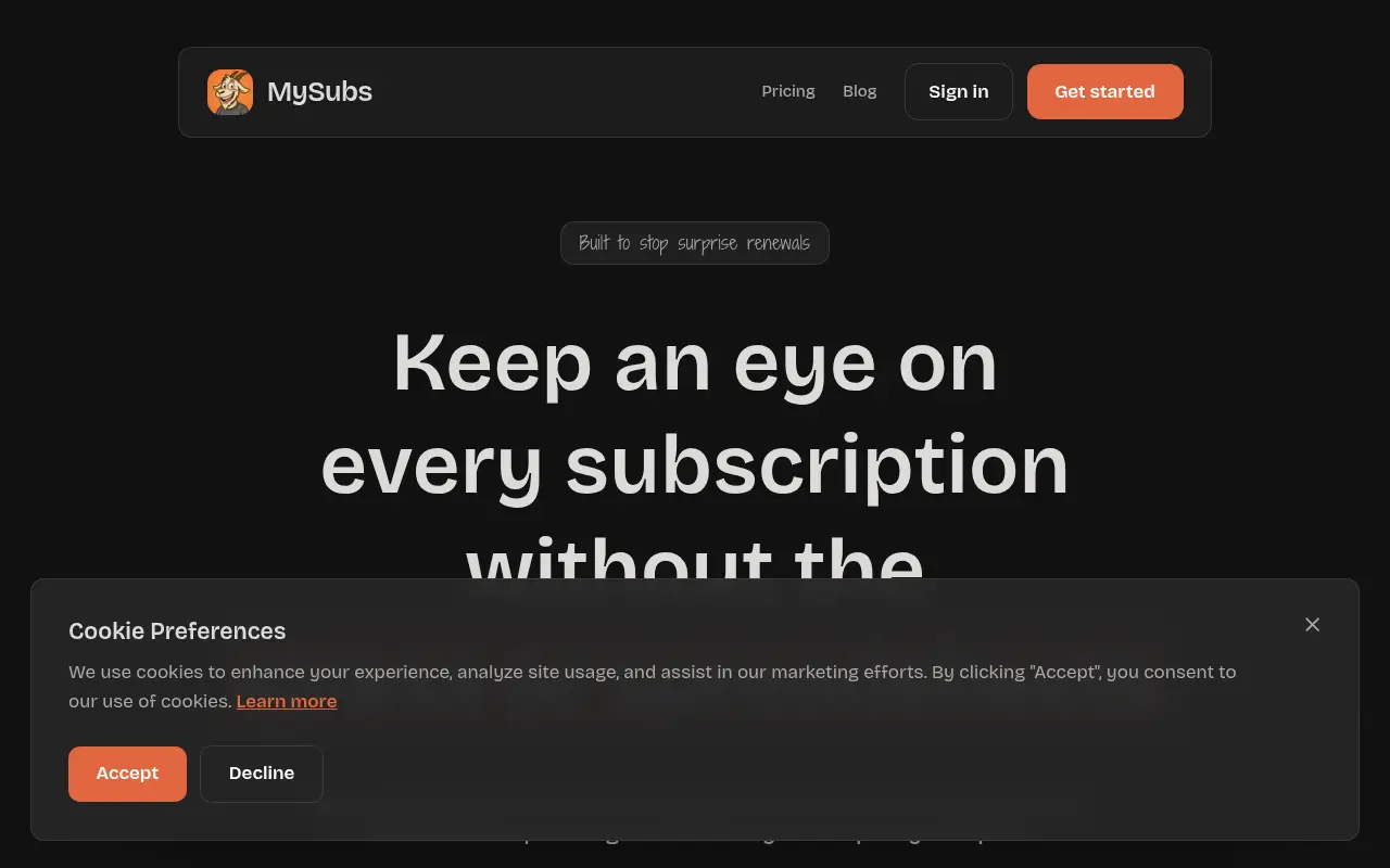 mysubscription.space