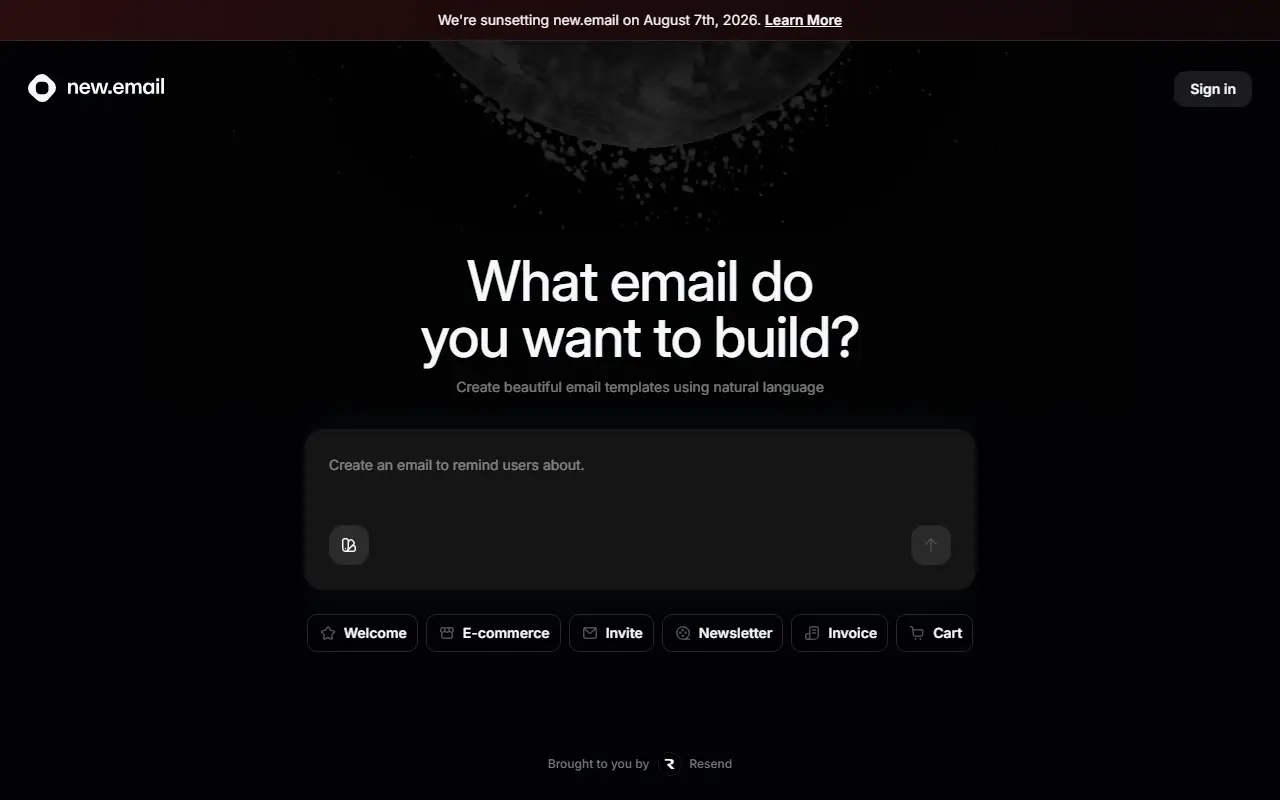 new.email by Resend