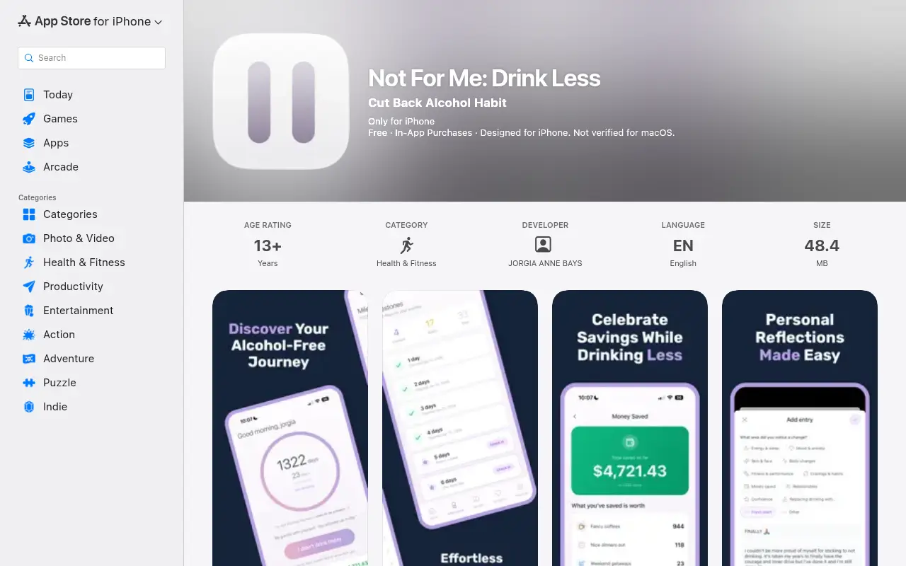 Not For Me: Drink Less