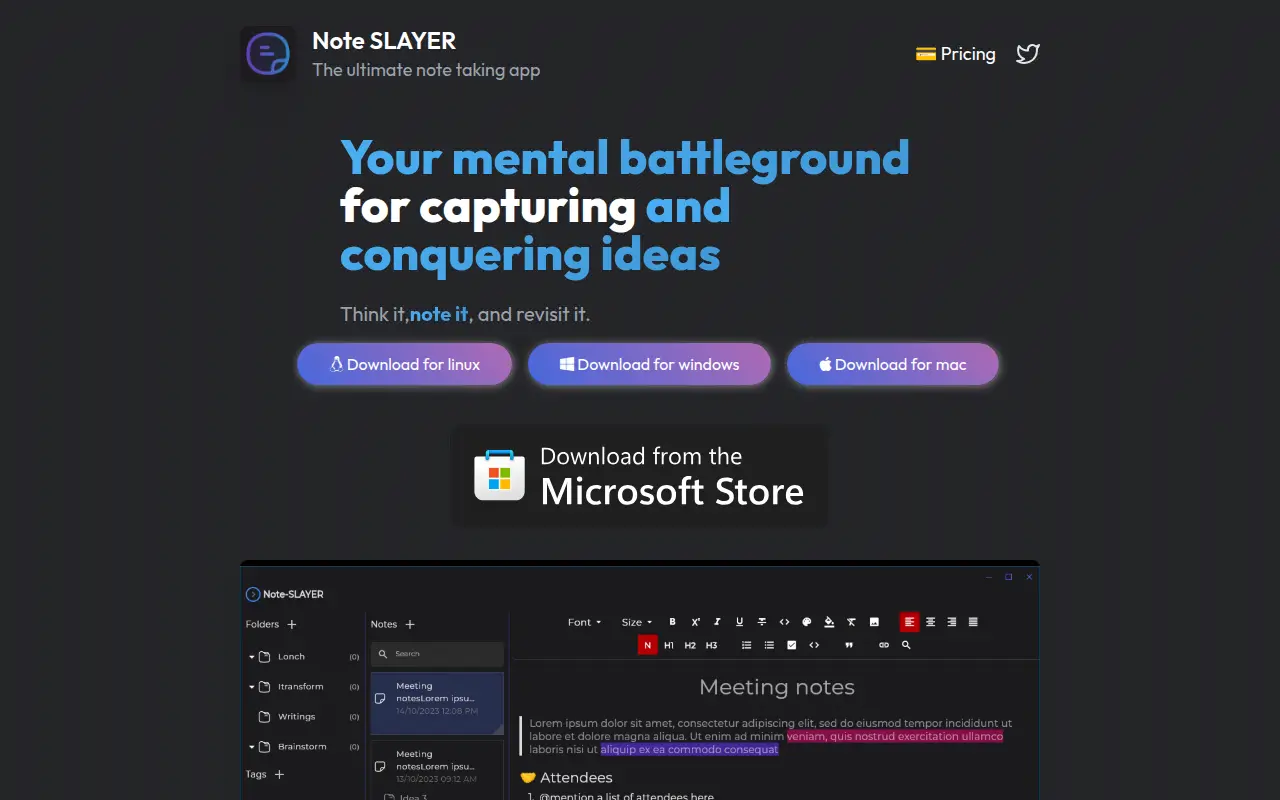 Note SLAYER