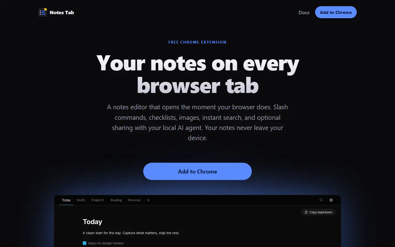 Notes Tab