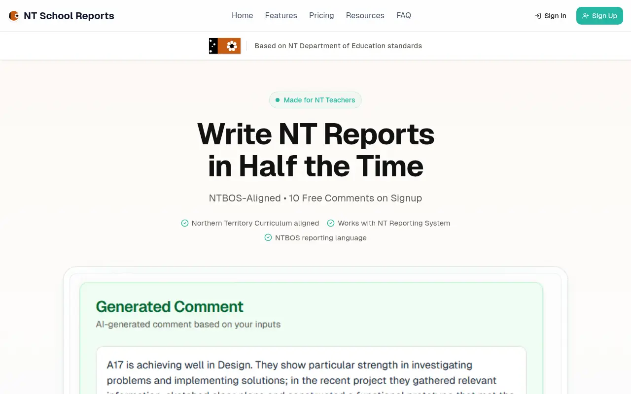 NT School Reports