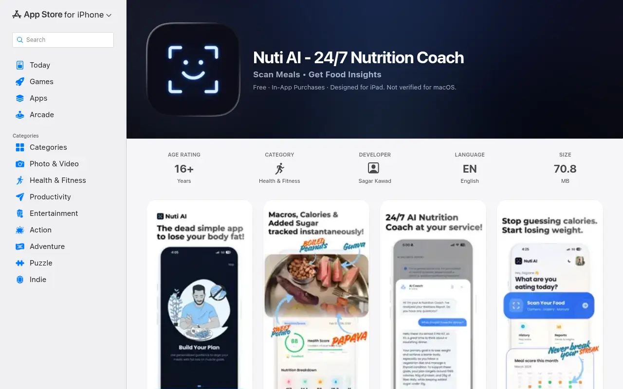 Nuti AI - Meal Calorie Tracker