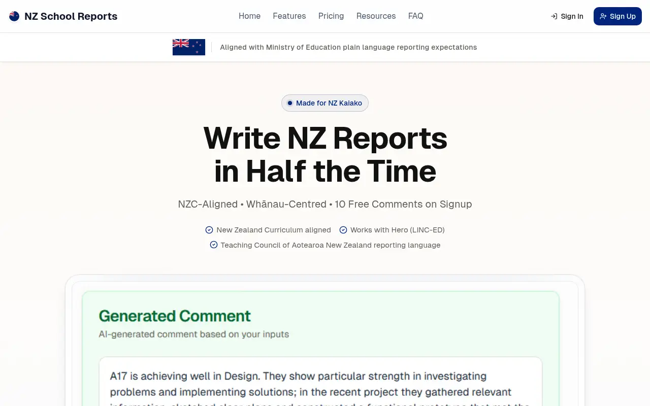 NZ School Reports