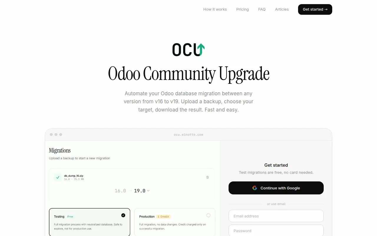 Odoo Community Upgrade Tool