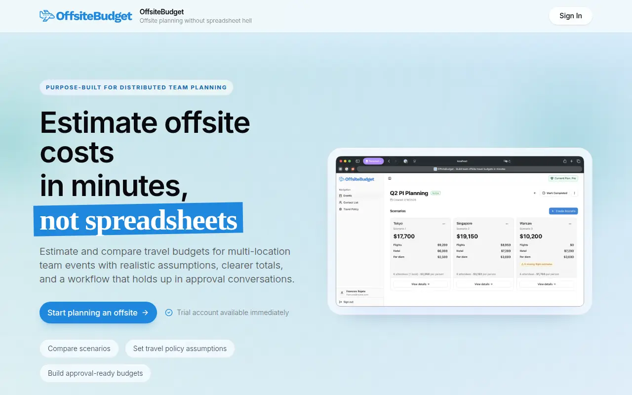 OffsiteBudget
