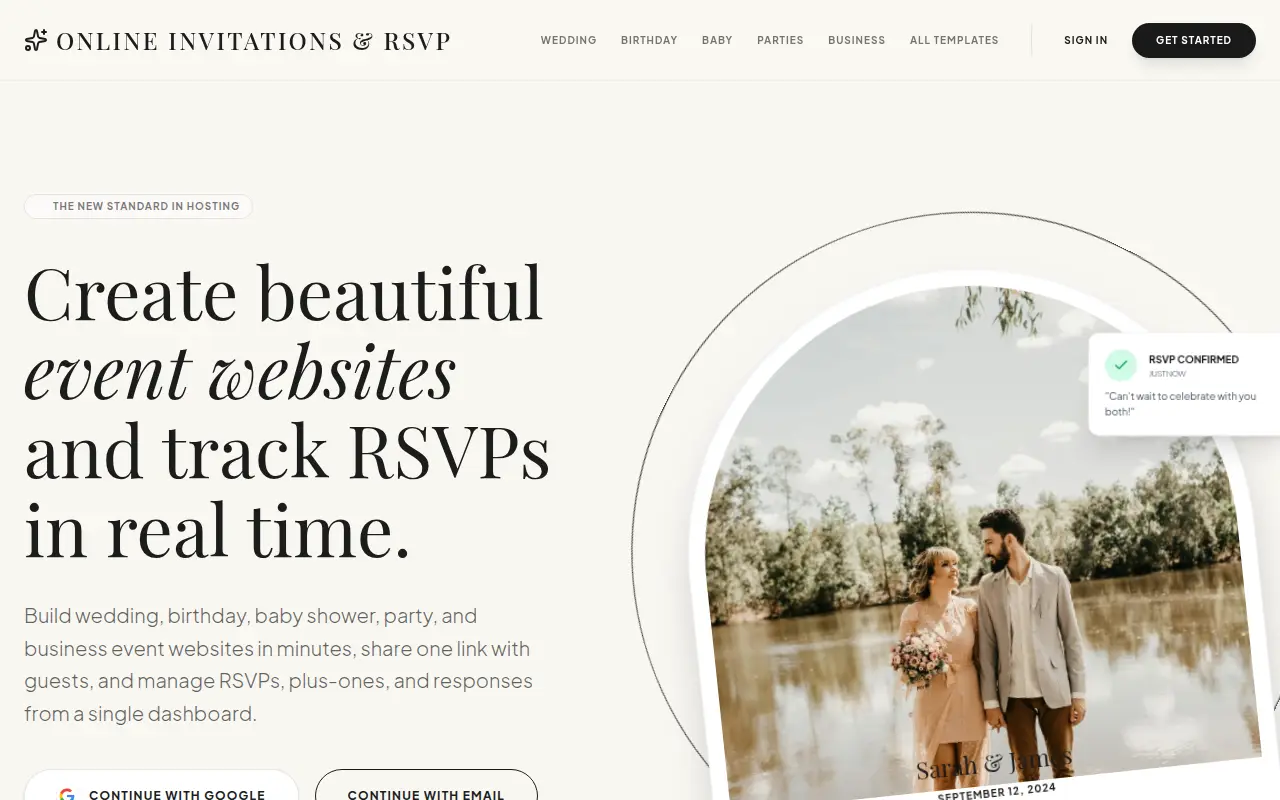 ONLINE INVITATIONS & RSVP
