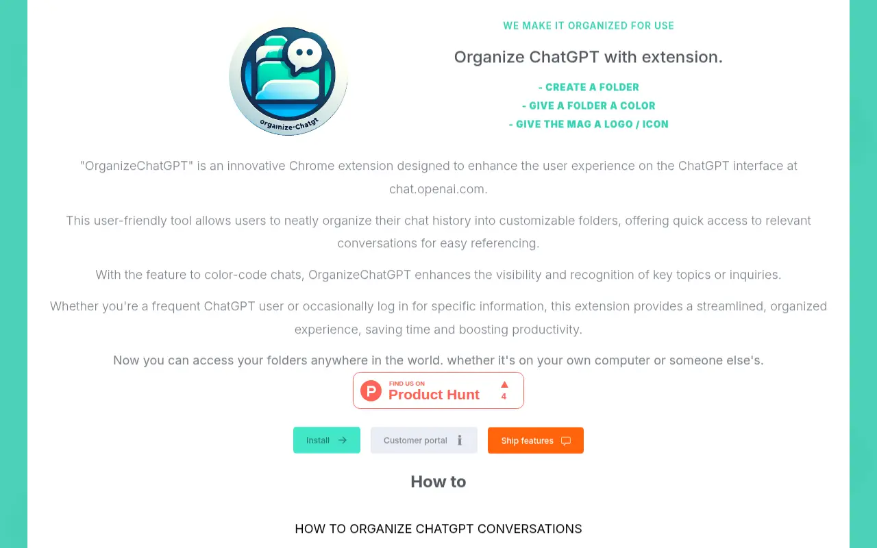 OrganizeChatGPT