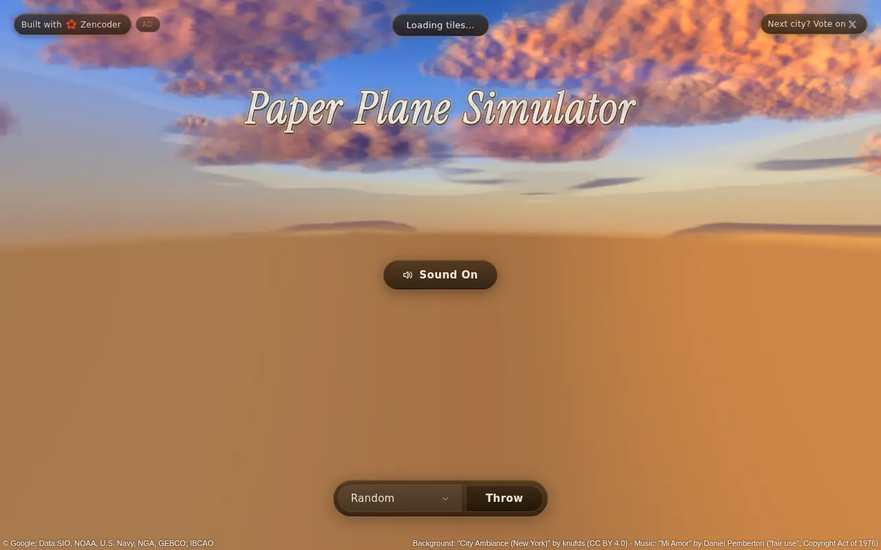 Paper Plane Simulator