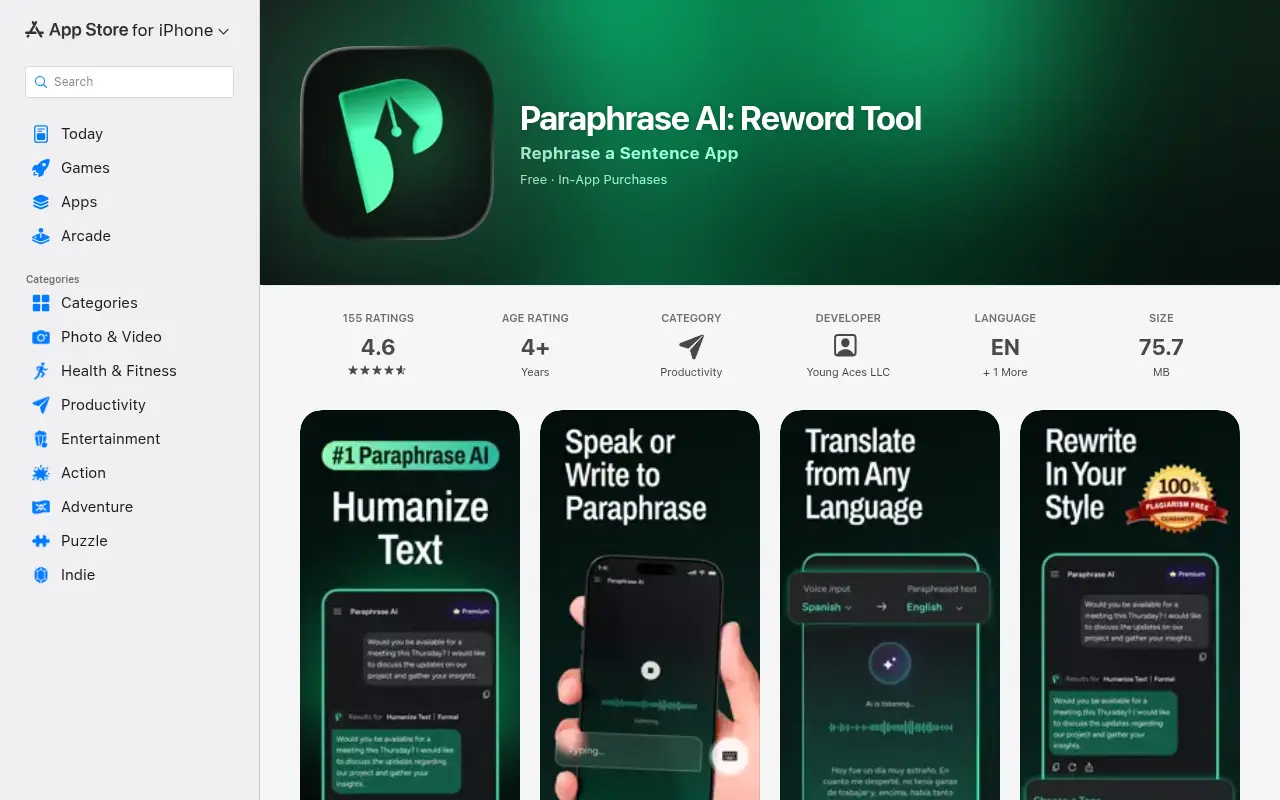Paraphraser AI (New)