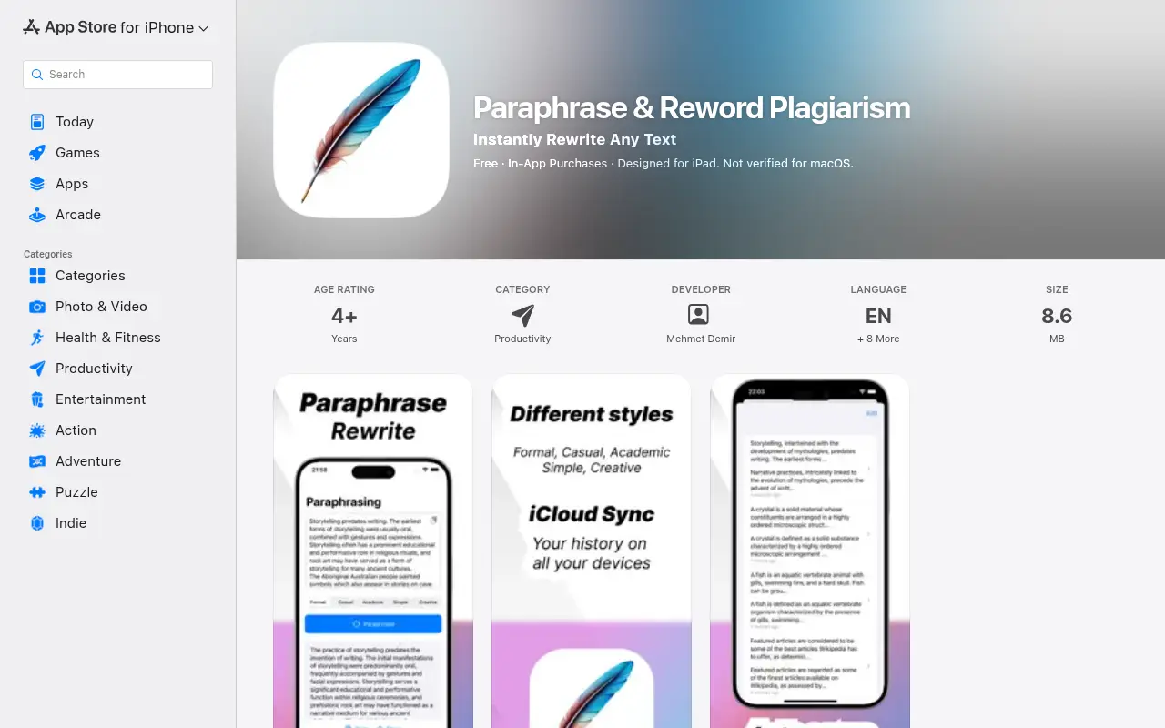 Paraphraser - reword ai