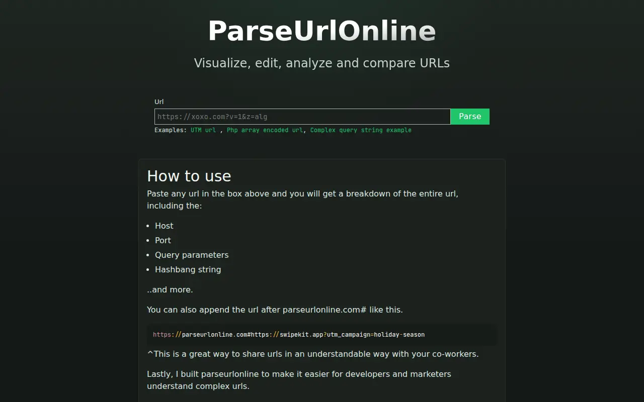 Parse Url Online