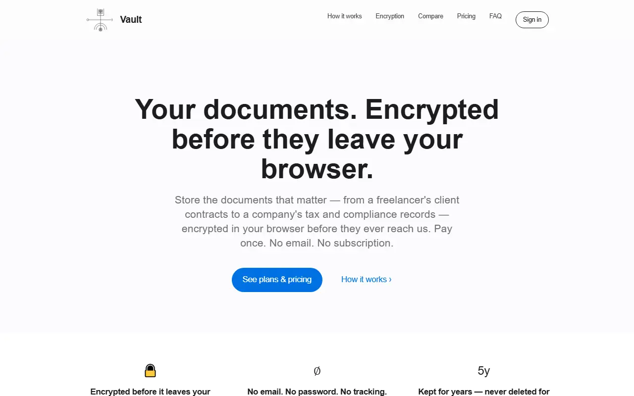Permanent Document Storage