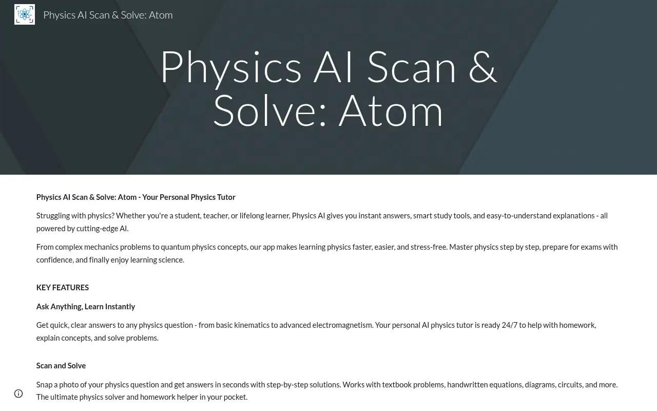Physics AI: Homework Helper ®