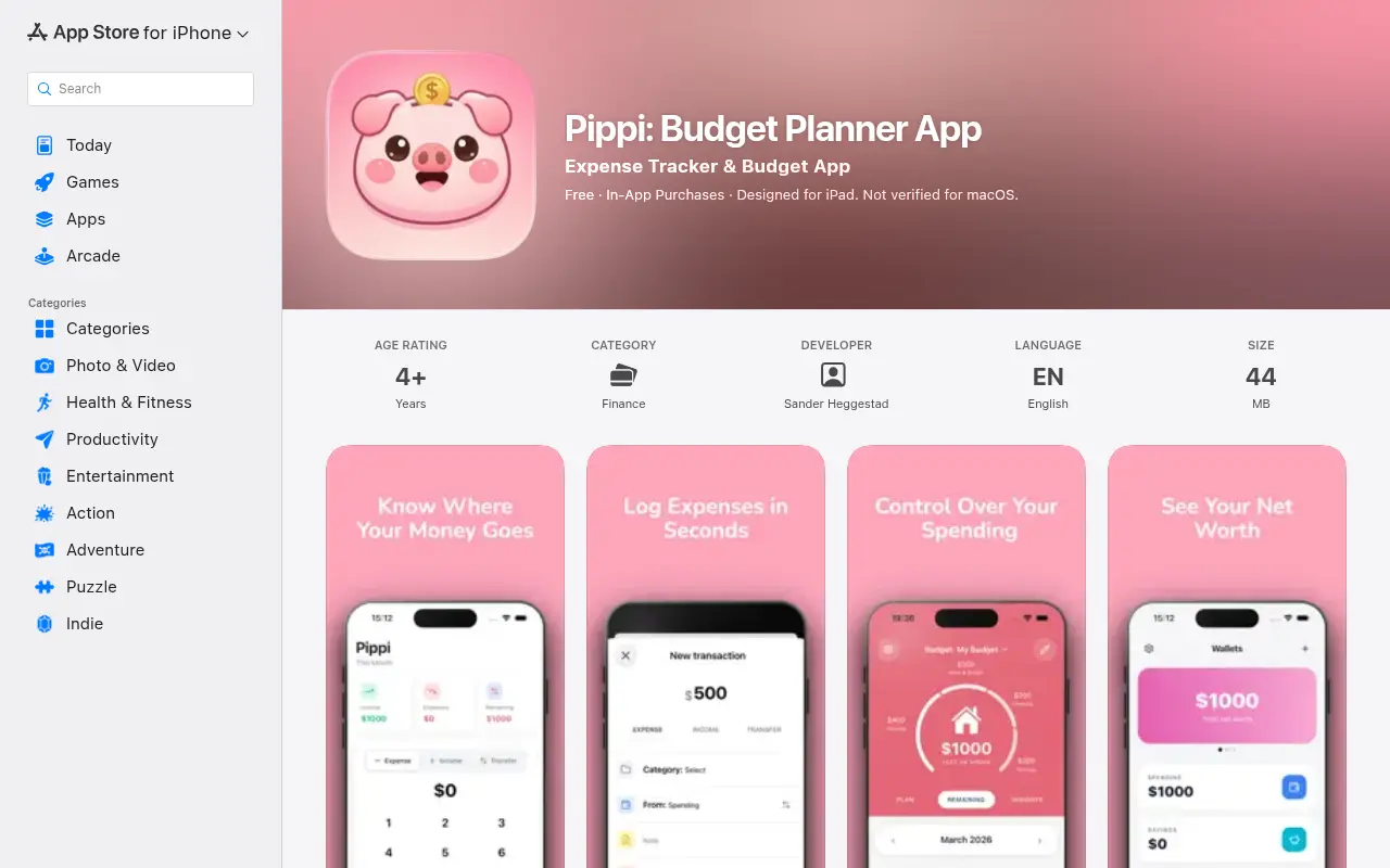 Pippi: Budget Planner App