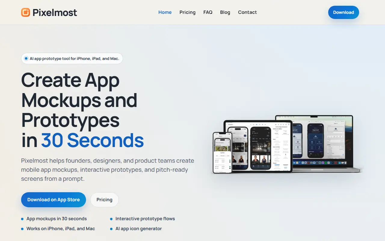 Pixelmost - App mockups with AI