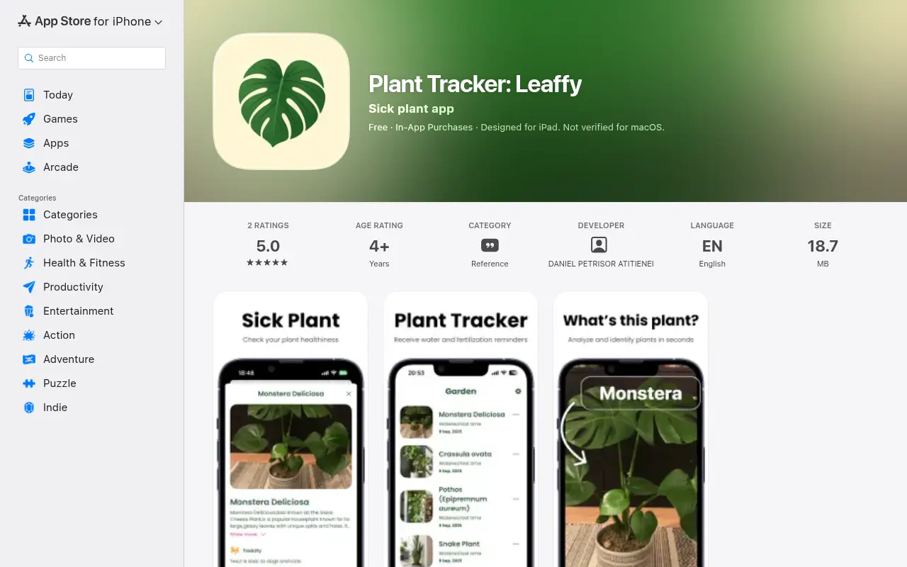 Plant Tracker: Leaffy