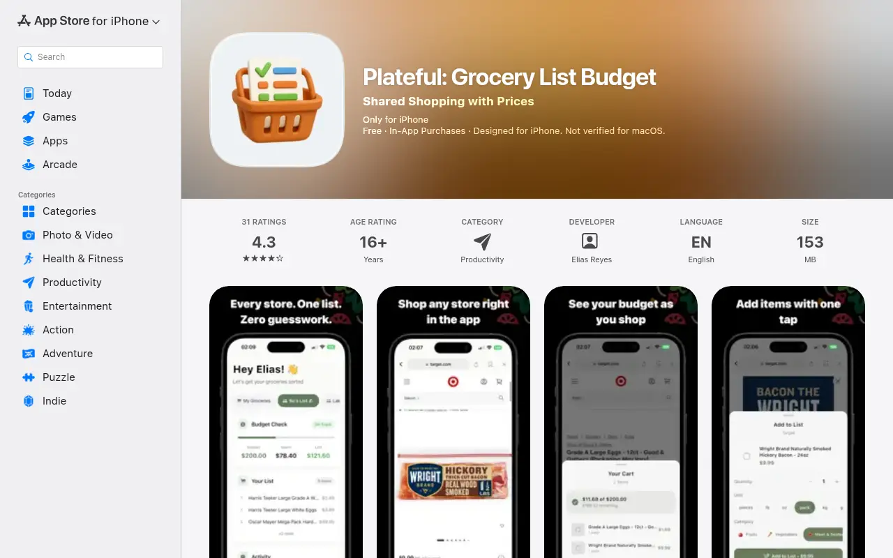 Plateful: Meal Plan & Budget