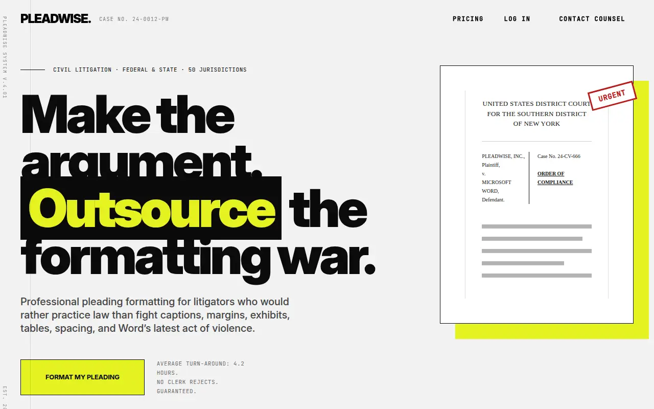 Pleadwise LLC